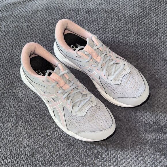 ASICS Gel-Contend 8 Running Shoes Gray Blush Pink Lightweight Comfort Sneakers 9 - Picture 4 of 15